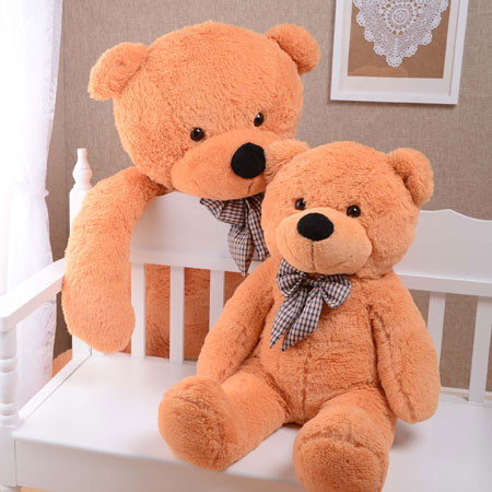 Großer Teddybär zum Verkauf für Freundin Rosa Weiß Braun Lila mit Schleifen