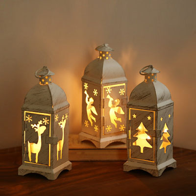 Lanterne per candele natalizie - Portacandele vintage Tealight